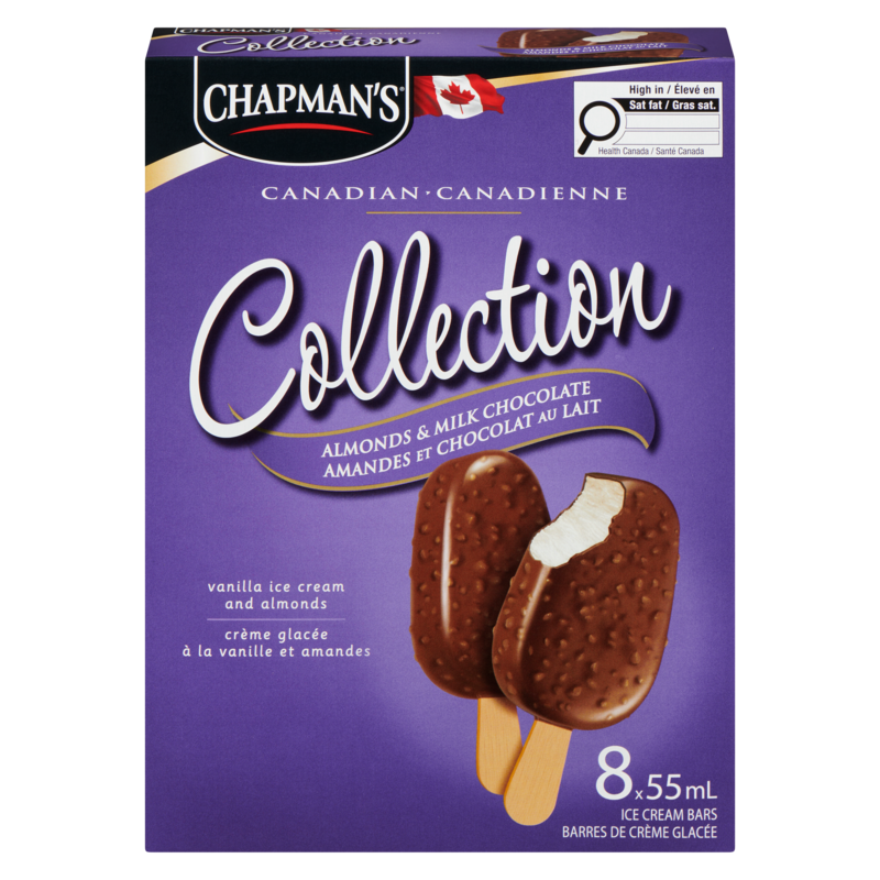 Malone bar muscat マロンバー Chapmans Canadian Collection Almonds & Milk Chocolate Ice Cream