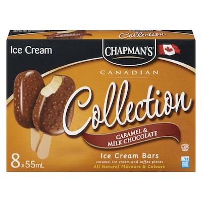 Chapmans Canadian Collection Caramel & Milk Chocolate Ice Cream Bar 8x55.0 ml, $1.48/100ml
