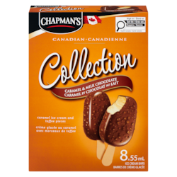 Chapmans Canadian Collection Caramel & Milk Chocolate Ice Cream Bar 8x55.0 ml, $0.91/100ml