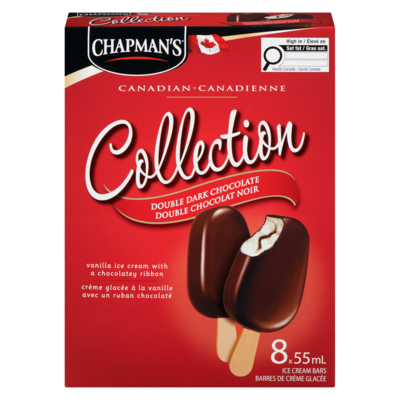 Chapmans Canadian Collection Double Dark Chocolate Ice Cream Bar 8x55.0 ml, $1.66/100ml