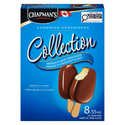 Chapmans Canadian Collection Vanilla & Milk Chocolate Ice Cream Bar 8x55.0 ml, $1.70/100ml