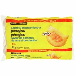 No Name Potato and Cheddar Perogies, Club Size 2 kg, $0.25/100g