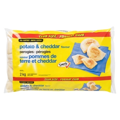 No Name Potato and Cheddar Perogies, Club Size 2 kg, $0.25/100g