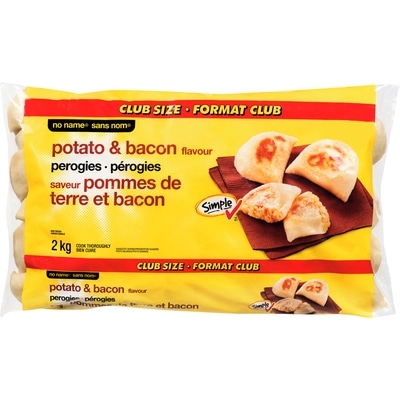 No Name Potato & Bacon Flavour Perogies, Club Size 2 kg, $0.25/100g