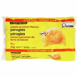 No Name Potato & Bacon Flavour Perogies, Club Size 2 kg, $0.25/100g