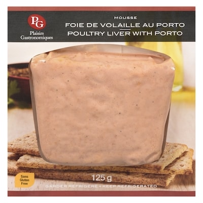 Plaisirs Gastronomiques Poultry Liver Mousse with Porto 125 g, $5.19/100g