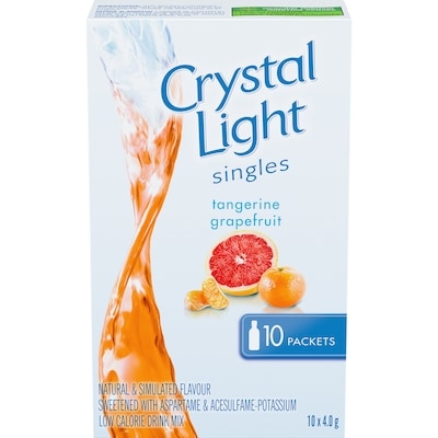 Crystal Light Cristal Léger Individuels, Tangerine Pamplemousse 40 g, 10,73 $/100g