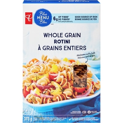PC Menu Bleu Rotini à grains entiers 375 g, 0,53 $/100g