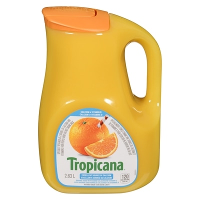 Tropicana Pulp Free Orange Juice, Calcium & Vitamin D Added 2.63 l, $0.42/100ml