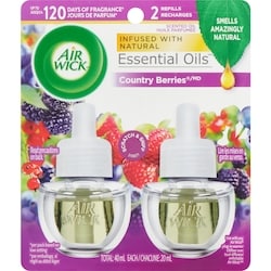Plug-in Air Freshener, Scented Oil, Country Berries, 2 Refills