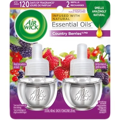 Air Wick d'huile parfumée, Baies des champs, 2 Recharges 2x21.0 ml, 23,81 $/100ml