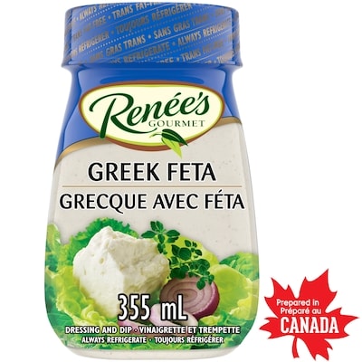 Renees Greek Feta Dressing 355 ml, $1.69/100ml