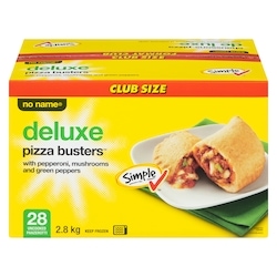 No Name Deluxe Pizza Busters With Pepperoni, Green Peppers & Mushrooms, Club Size 2.8 kg, $0.80/100g
