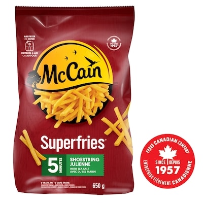 McCain Superfries 5 Minute Shoestring Fries 650 g, $0.46/100g
