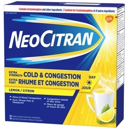 NeoCitran Rhume et sinus Extra-fort sans somnolence 10 ea, 1,45 $/1ch