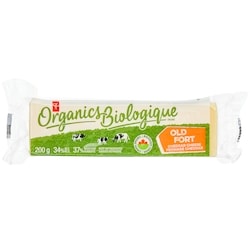 PC Biologique Fromage cheddar fort Biologique 200 g, 4,00 $/100g