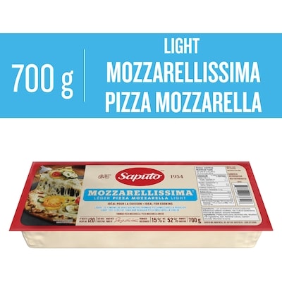 Saputo Light Mozzarellissima Pizza Mozzarella Cheese 700 g, $2.00/100g