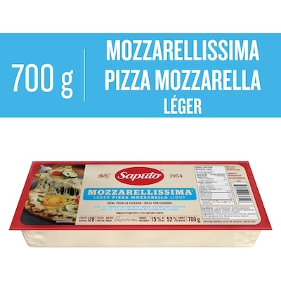Saputo Fromage Mozzarellissima pizza mozzarella léger 700 g, 2,00 $/100g