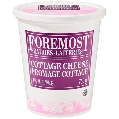 Foremost 1% M.F. Cottage Cheese  750 g, $0.91/100g