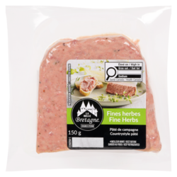 La Belle Bretagne Pâté de campagne glacé, fines herbes 150 g, 3,33 $/100g