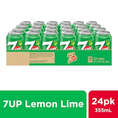 7 UP Boisson gazeuse citron-lime 24x355.0 ml, 0,19 $/100ml