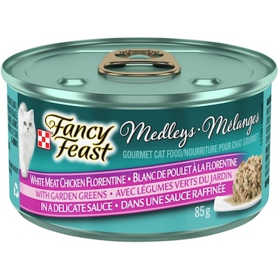 Purina Fancy Feast Medleys White Meat Chicken Florentine, Wet Cat Food 85 g, $1.06/100g