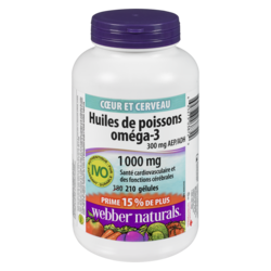 Webber Naturals Huiles de poisson oméga-3 210 ea, 0,10 $/1ch