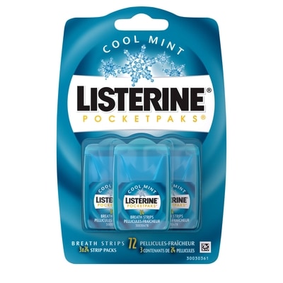 Listerine Pellicules-fraîcheur PocketPaks Cool Mint 72 ea, 0,12 $/1ch