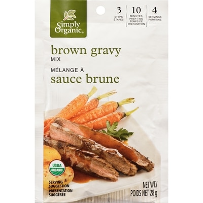 Simply Organic Brown Gravy Mix 28 g, $10.68/100g