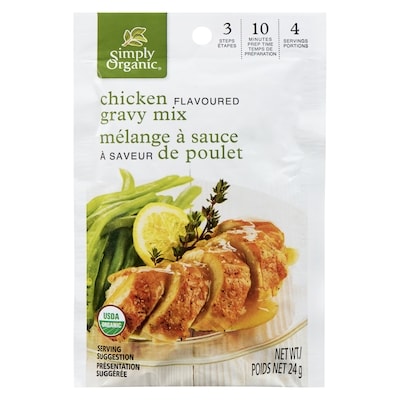 Simply Organic Roasted Chicken Gravy Mix 24 g, $10.37/100g