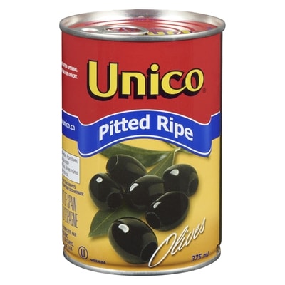 Unico Olives, Medium, Ripe, Pitted 375 ml, $1.20/100ml