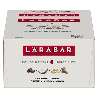 Larabar Barres énergétique aux fruits et aux noix crème à la noix de coco, 16/paquet 16x48.0 g, 2,86 $/100g