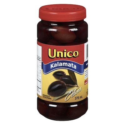 Unico Kalamata Olives, Greek 375 ml, $1.46/100ml