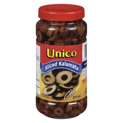 Unico Kalamata Olives, Sliced 375 ml, $1.46/100ml