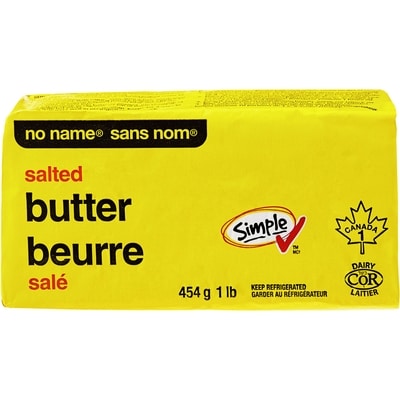 No Name Salted Butter 454 g, $1.28/100g