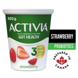 Activia Probiotic Yogurt, Strawberry 650 g, $0.54/100g