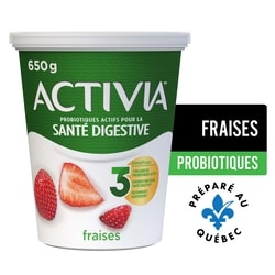 Activia Yogourt probiotique, saveur fraise 650 g, 0,54 $/100g