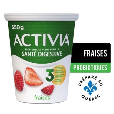 Activia Yogourt probiotique, saveur fraise 650 g, 0,66 $/100g