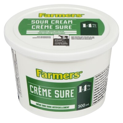 Farmers Crème sure 14% 500 ml, 1,46 $/100g