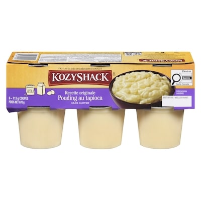 Kozy Shack Pouding au tapioca 6x113.0 g, 0,88 $/100g