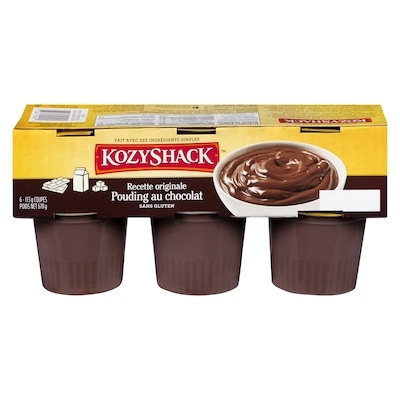 Kozy Shack Pouding au chocolate recette original 6x113.0 g, 0,81 $/100g