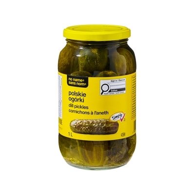 No Name Polskie Ogórki Dill Pickles 1 l, $0.55/100ml