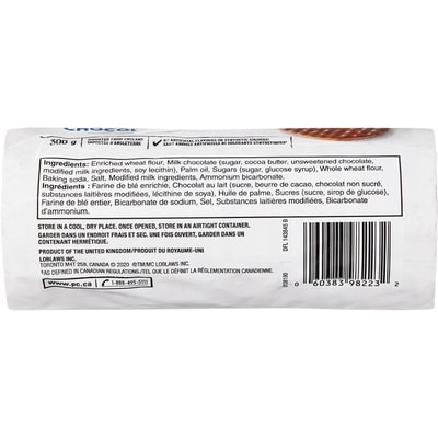 Biscuits digestifs nappés de chocolat au lait