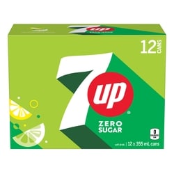 7Up Zero Sugar Lemon Lime Soft Drink 12x355.0 ml, $0.21/100ml