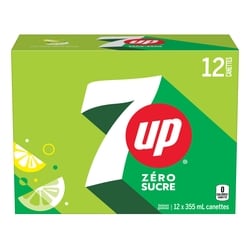 7 UP Boisson gazeuse sans sucre citron-lime 12x355.0 ml, 0,21 $/100ml