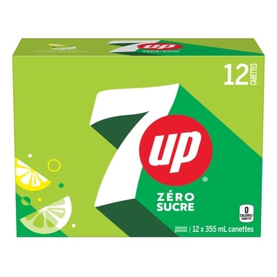 7 UP Boisson gazeuse sans sucre citron-lime 12x355.0 ml, 0,21 $/100ml