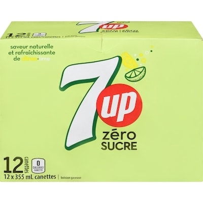 7 UP Zéro boissons gazeuses 12x355.0 ml, 0,20 $/100ml