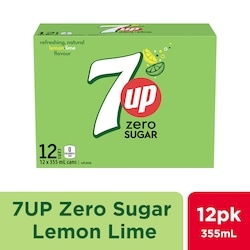7 UP Zéro sucre Boissons aromatisées Citron Lime 12 x 355 mL 12x355.0 ml, 0,20 $/100ml
