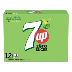 7 UP Boisson gazeuse sans sucre citron-lime 12x355.0 ml, 0,21 $/100ml