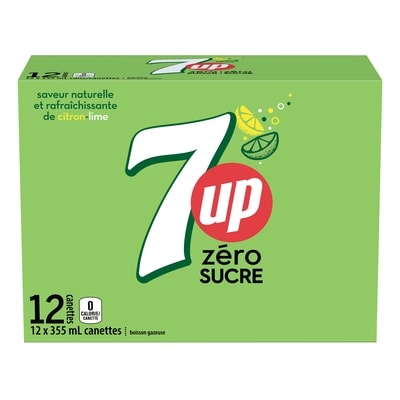 7 UP Boisson gazeuse sans sucre citron-lime 12x355.0 ml, 0,21 $/100ml